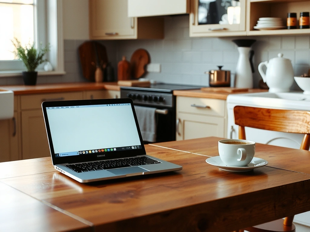 Komfortowa kuchnia jako tło dla naszej strony